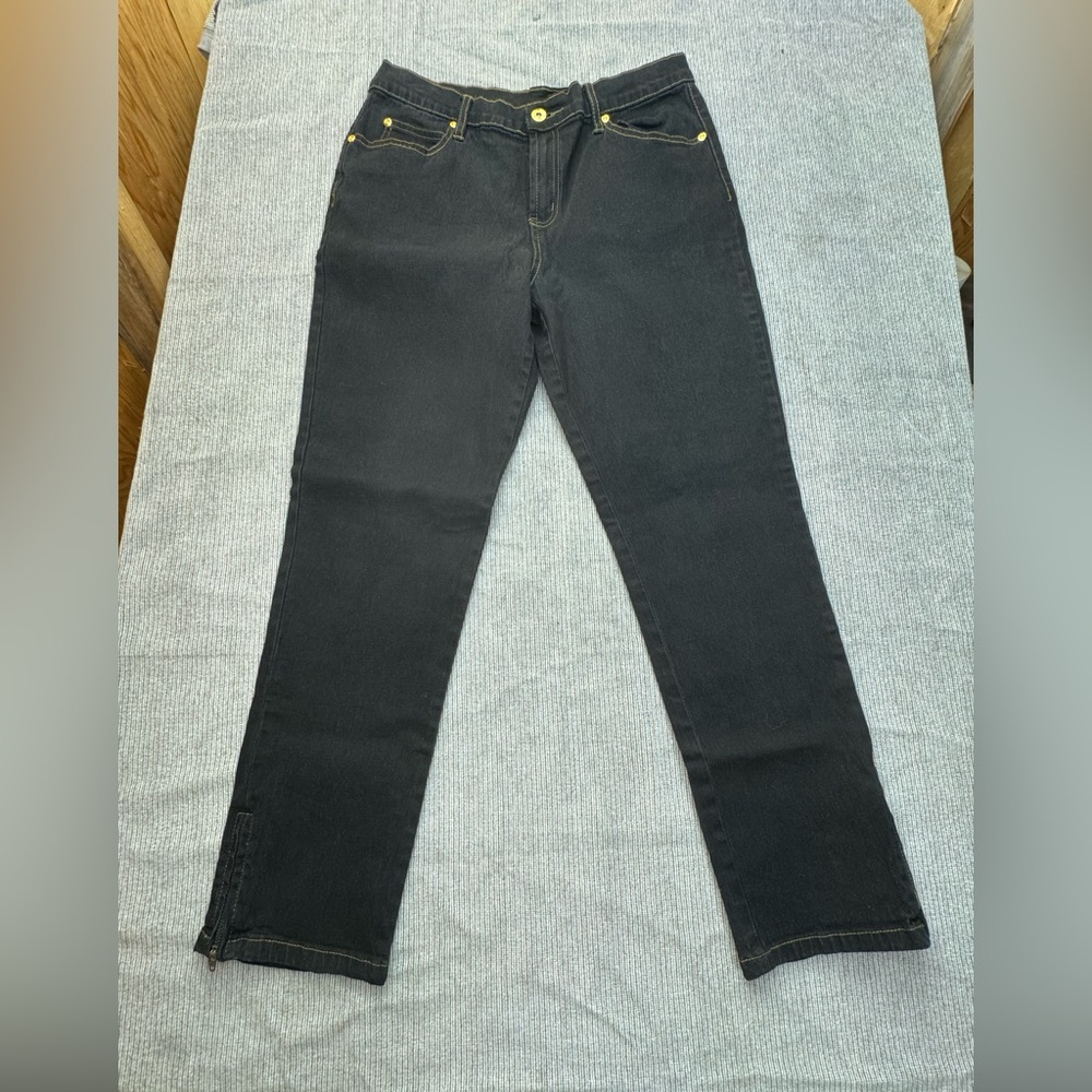 Diane Gilman Black Straight Leg Pants